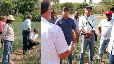 Ministro Valderrama y directivos conocen tecnologías de riego aplicadas en sembradíos de cebolla