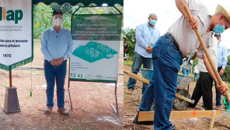 Colocan primera piedra del Proy. Internacional Horticultura Protegida