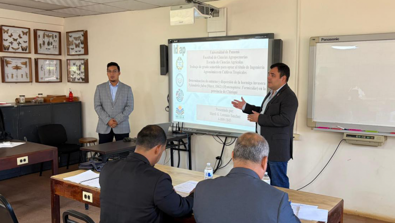 ESTUDIANTE SUSTENTA TRABAJO DE GRADO DIRIGIDO POR EL DR.RUBÉN COLLANTES DEL IDIAP.